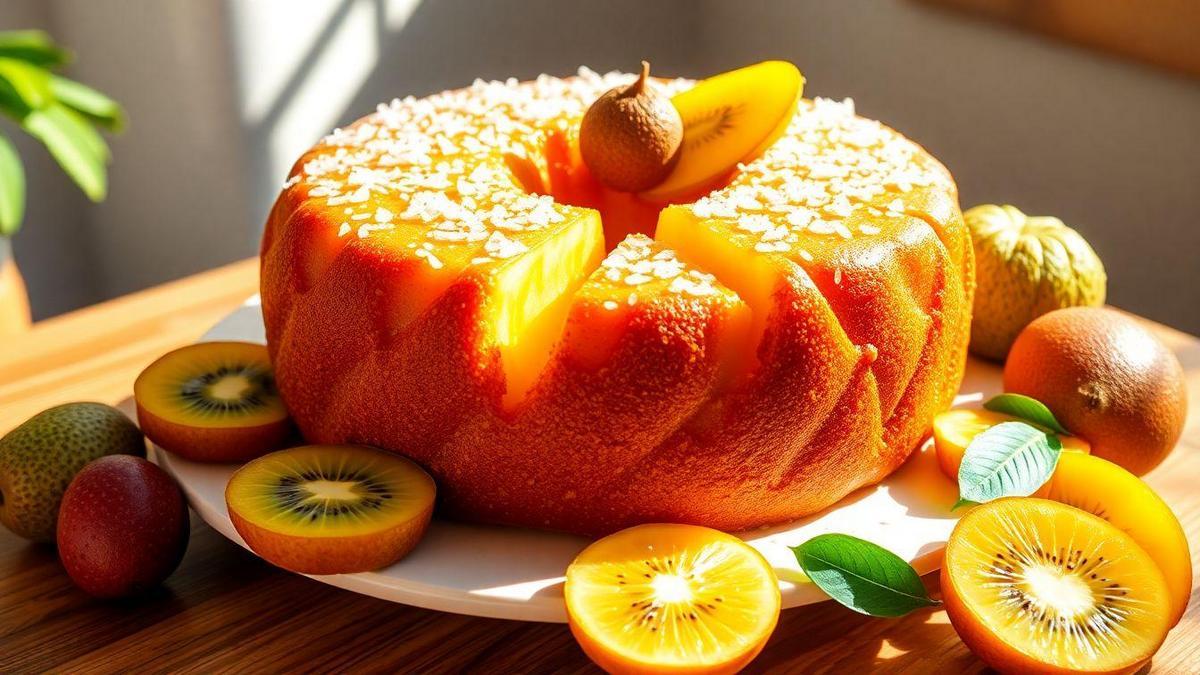 Benefícios do Bolo de Maracujá com Calda de Frutas Tropicais