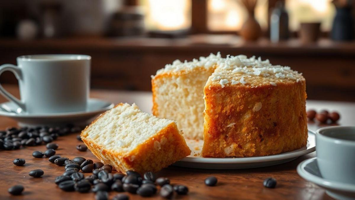 Bolo de Coco Úmido: O Melhor Amigo do Café