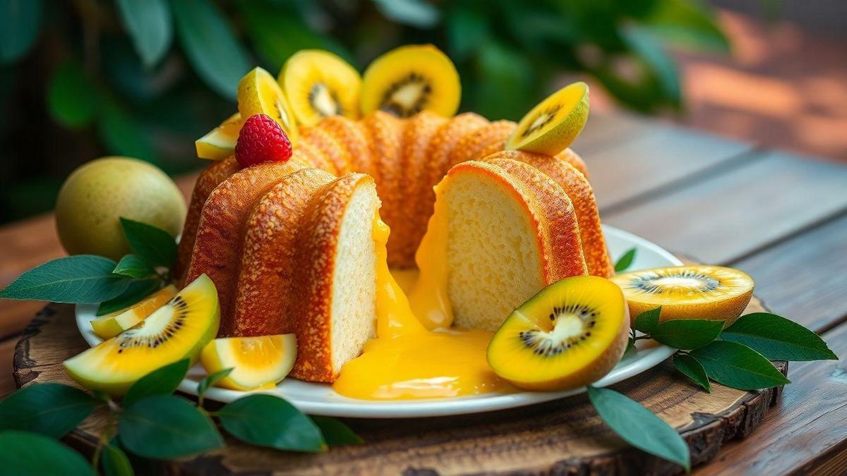 Como Fazer a Receita de Bolo de Maracujá com Calda de Frutas Tropicais?