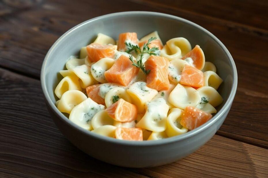 farfalle-ao-molho-de-cream-cheese-e-salmao-delicioso-e-cremoso-em-apenas--minutos-sem-cozimento