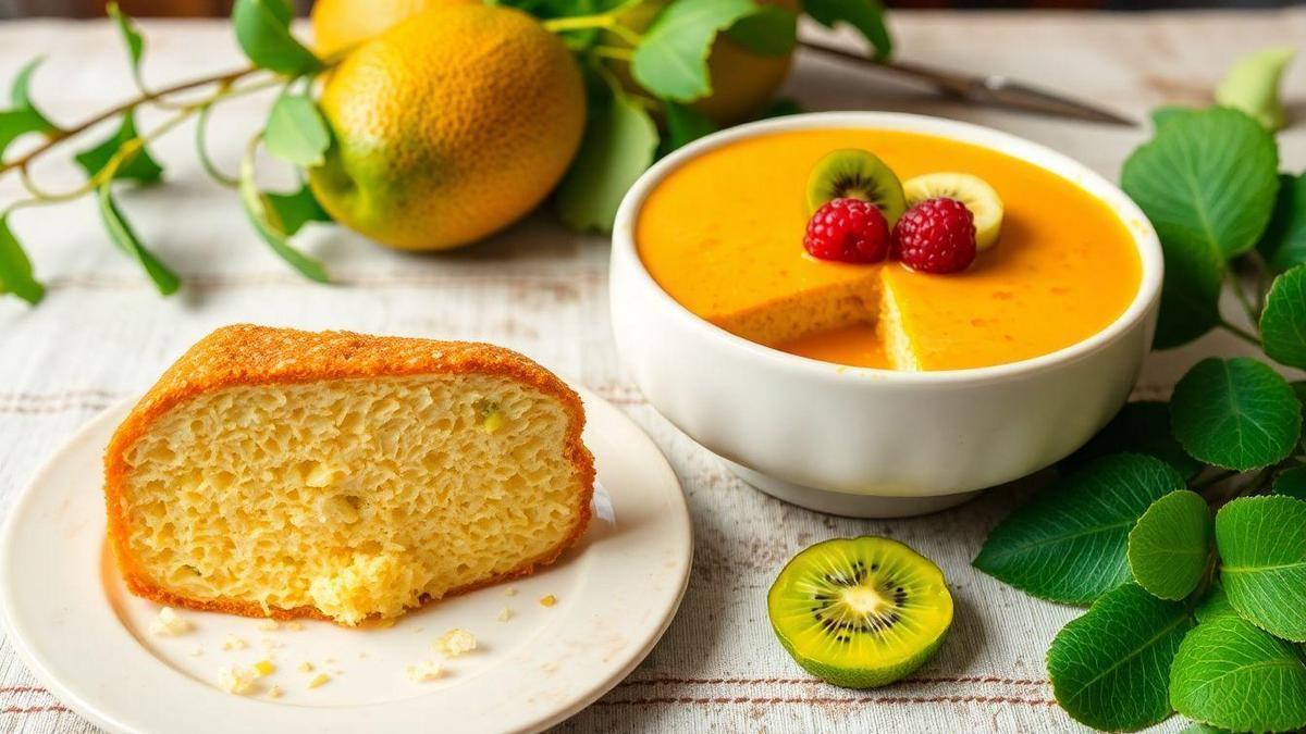 O Que É o Bolo de Maracujá com Calda de Frutas Tropicais?